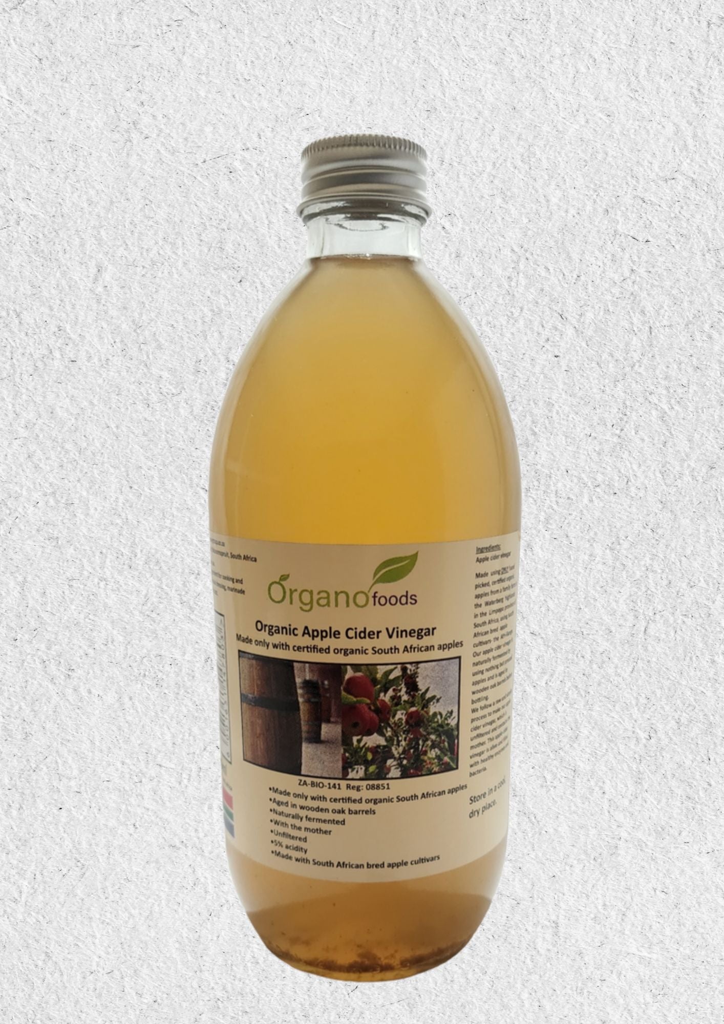 Organic Apple cider vinegar 500 ml unfiltered with the mother